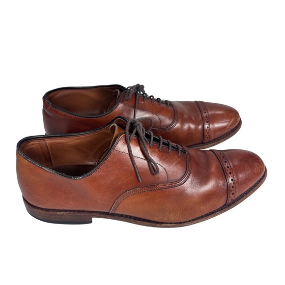 Allen Edmonds Fifth Avenue Dark Chili Brown Leather Cap Toe Oxford Shoes 11 D main image 4